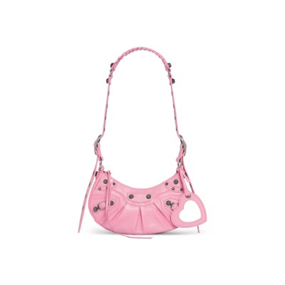 BALENCIAGA WOMEN'S LE CAGOLE SHOULDER BAG XS IN CREAM POWDER 6713091VG9Y5812 (25.9*16*9.9cm)